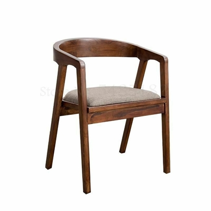 Picture of Creative Solid Wood Dining Chair  Minimalist Backrest Chairs Home