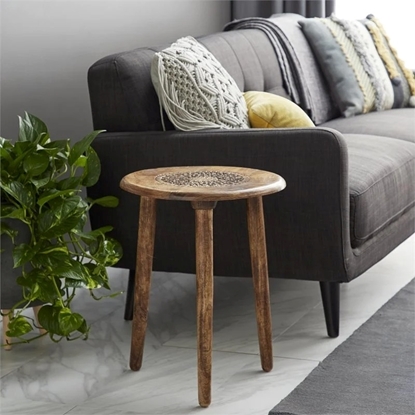 Picture of Brown Mango Wood Traditional Accent Table