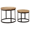 Picture of Boho Chic Mango Wood and Metal Furniture Nesting Tables