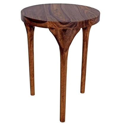 Picture of Hawthorne Collections Sheesham Accents Solid Wood End Table - Brown