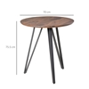 Picture of Multipurpose industrial style round table in black metal wood for dining room