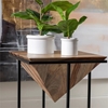 Picture of Parisian Brown Wood and Metal Accent Table