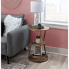 Picture of Powell Elton Metal and Wood Three Tier Side Table in Gold