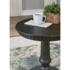 Picture of Round Wood End Table in Black