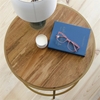 Picture of Solid Wood Round End Table in Gold Satin