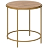 Picture of Solid Wood Round End Table in Gold Satin