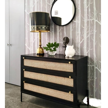 Picture of Vienna black cane chest of drawers