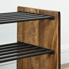 Picture of Anton Solid Wood Shoe Rack - Burnt Wax