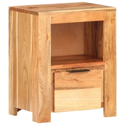 Picture of Bedside Cabinet 15.7"x11.8"x19.7" Solid Acacia Wood