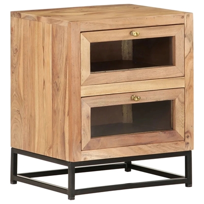 Picture of Bedside Cabinet 15.7"x11.8"x19.7" Solid Acacia Wood