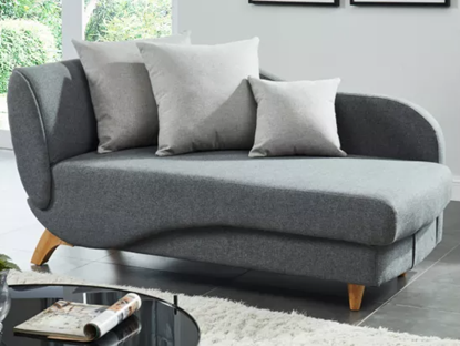 Picture of 2 seater crapaud sofa in Gray velvet - MELOSIA