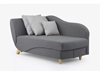 Picture of 2 seater crapaud sofa in Gray velvet - MELOSIA