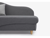 Picture of 2 seater crapaud sofa in Gray velvet - MELOSIA