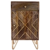 Picture of Beaumont Lane Island Living Wood and Metal Chairside Chest in Brown