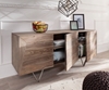 Picture of Design sideboard Wyatt 150 cm Sheesham natural 3D look, stainless steel top