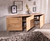 Picture of Design sideboard Wyatt 175 cm acacia natural 3D look, stainless steel top