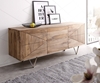 Picture of Design sideboard Wyatt 175 cm Sheesham natural 3D look V-foot stainless steel