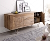 Picture of Design sideboard Wyatt 175 cm Sheesham natural 3D look V-foot stainless steel