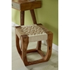 Picture of Boho Chic Sheesham Wood and Metal Furniture Square Stool