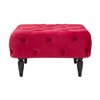 Picture of Pouf puff upholstered in burgundy velvet for interior glamor BRIGITTE