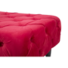 Picture of Pouf puff upholstered in burgundy velvet for interior glamor BRIGITTE