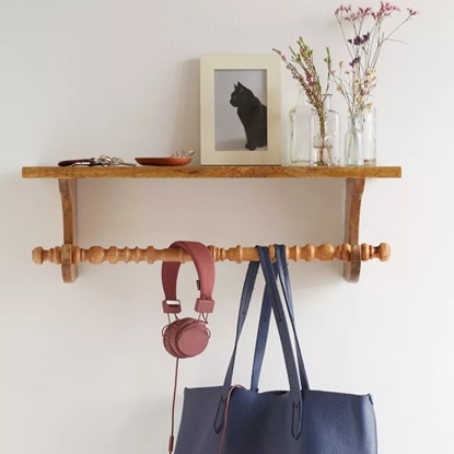 Picture of Wooden Shelf With Spindle Bar