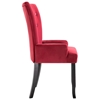 Picture of Shen  Dining Chair with Armrests Red Velvet