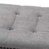 Picture of Baxton Studio Perret Tufted Linen Fabric and Wood Bench in Gray