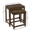 Picture of Leeds & Co 24"H x 14.2"W Brown Mango Wood Eclectic Accent Table