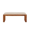 Picture of Powell Bridget Wood Upholstered Bench in Natural Brown