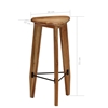 Picture of vidaXL Bar Stools 2 pcs Solid Acacia Wood