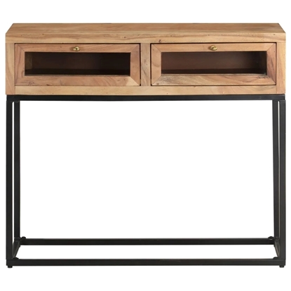 Picture of vidaXL Console Table 35.4"x13.8"x29.9" Solid Acacia Wood