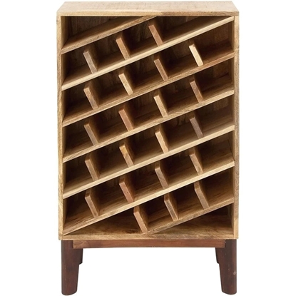 Picture of Brown Modern Mango Wood Wine Storage