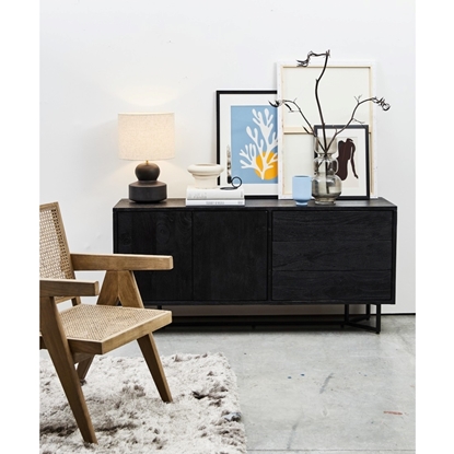 Picture of Luca black solid wood sideboard