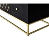 Picture of Sideboard with 3 drawers and 2 doors in Mango wood and black and gold metal art deco style- PRISMIN