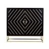 Picture of Art Deco 2-Door Sideboard in Mango Wood and Anthracite and Golden Metal - PRISMIN