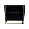 Picture of Art Deco 2-Door Sideboard in Mango Wood and Anthracite and Golden Metal - PRISMIN