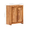 Picture of Storage Cabinet Standing Cabinet Floor Cabinet Side Cabinet with 2 Doors, Multifunctional in Living Room, Bedroom, Hallway, 23.6"x13"x29.5" Solid Sheesham Wood