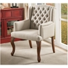 Picture of Bergère armchair in Beige fabric - PARUNA