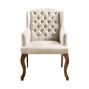 Picture of Bergère armchair in Beige fabric - PARUNA