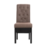 Picture of vidaXL Dining Chairs 2 pcs Brown Fabric