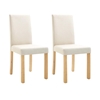 Picture of vidaXL Dining Chairs 2 pcs Cream Fabric