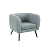 Picture of BOUDAHH blue fabric and wood armchair