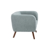 Picture of BOUDAHH blue fabric and wood armchair