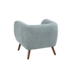 Picture of BOUDAHH blue fabric and wood armchair