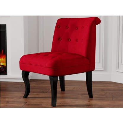 Picture of Crapaud armchair in red velvet - MELOSIA