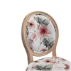 Picture of Lot of 2 chairs in velvet effect fabric Cream floral motifs - LOUIS XVI