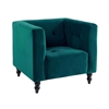 Picture of Petrol Green Velvet Armchair - MARGAUX