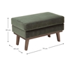 Picture of Alva green velvet stool / footrest