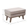 Picture of Alva taupe velvet stool / footrest